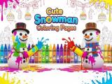 Gioco Disegni da colorare di pupazzi di neve carini  on-line