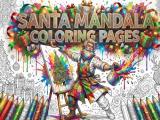 Gioco Disegni da colorare di mandala di Babbo Natale  on-line