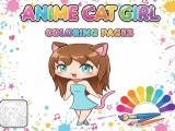 Gioco Disegni da colorare di Anime Cat Girl  on-line