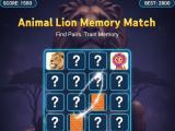 Game Partido de memoria de león animal  en línea
