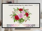 Game Dibujos para colorear imprimibles para adultos Flores  en línea